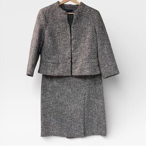 Brooks Brothers Gray Wool Blend 2 Piece Skirt and Blazer/Jacket Set Size 12